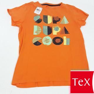 T shirt ML orange écriture étranges