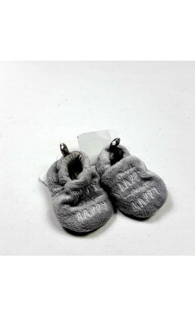Chaussons bébé gris Happy Feet