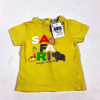 T shirt MC jaune "SAFARI"