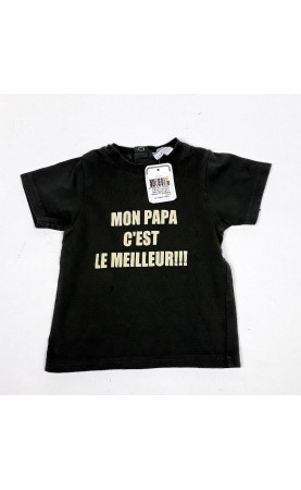 T shirt kaki "Mon papa c'est le meilleur !!!"