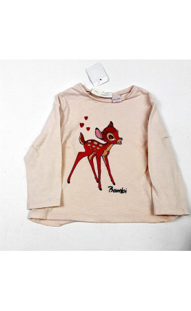 T-shirt crème avec Bambi...