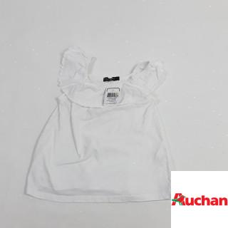 Debardeur blanc avec voile froufrou