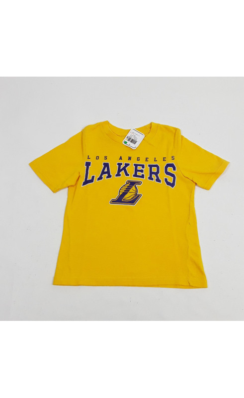 t-shirt mc jaune lakers