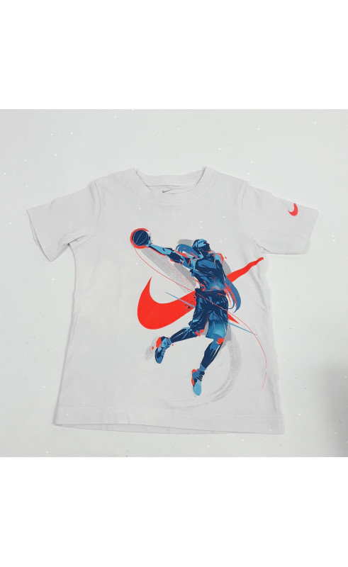 t-shirt mc blanc logo nike orange