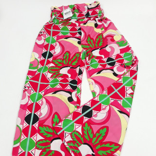 Pantalon à fleurs rouge/rose