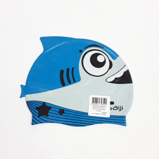 Bonnet de bain en silicone poisson bleu