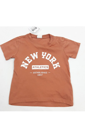 T-shirt MC orange " new york "