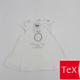 T-shirt blanc motif tour Eiffel pailleté