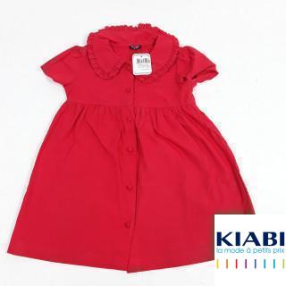 robe rouge mc avec col claudine