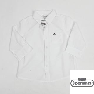 Chemise ML blanche avec poche "3P"