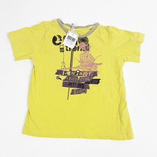 T-shirt MC jaune imprimé DJ