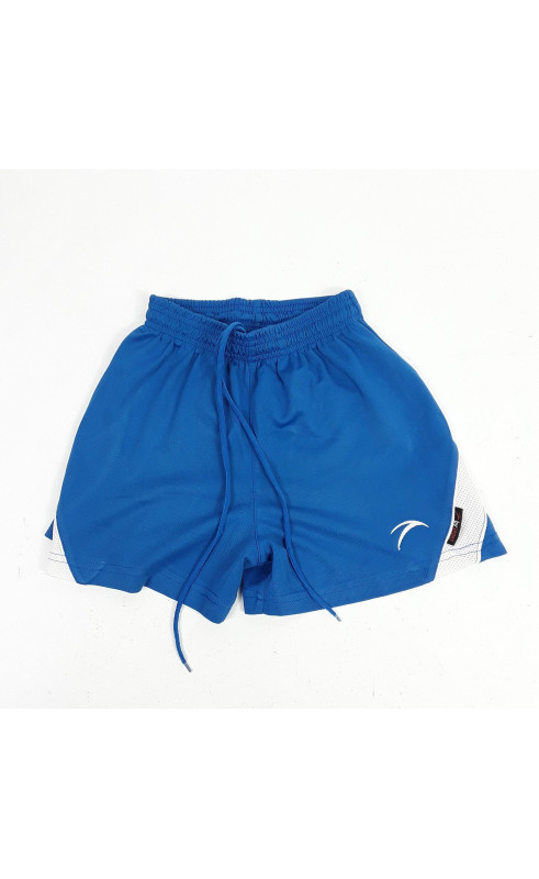 Short de sport bleu et blanc