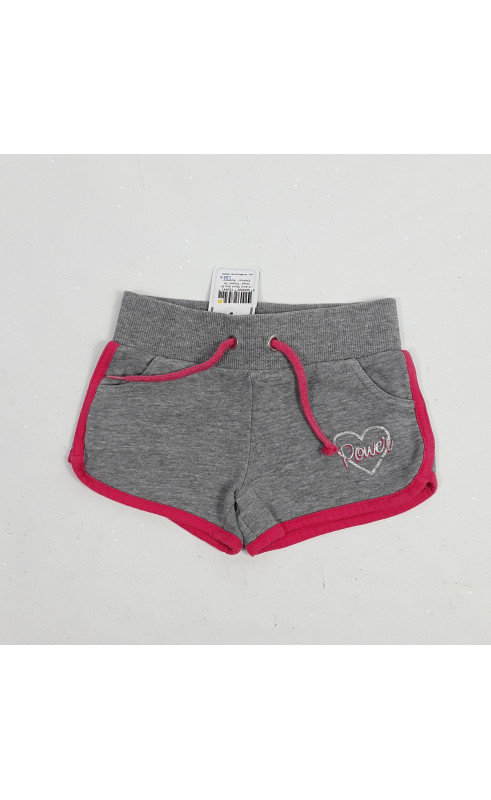 Short gris et rose " power"