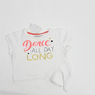 Croq top blanc " dance all day long "