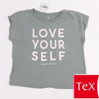 T-shirt MC vert " love your self"