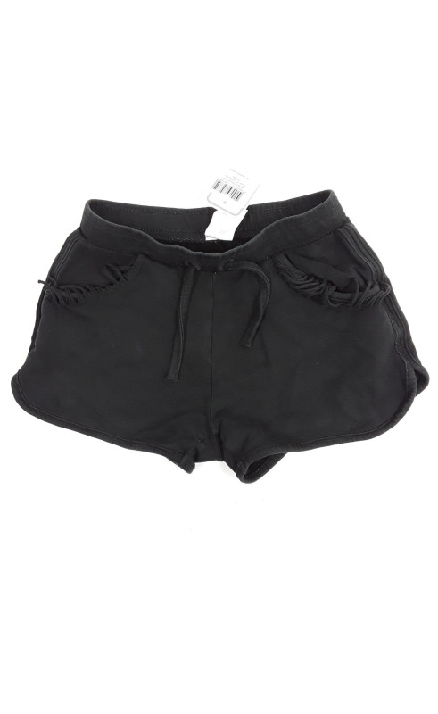 Short noir avec froufrou au poche