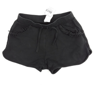 Short noir avec froufrou au poche