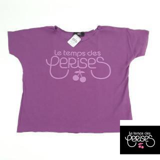 T-shirt MC violet " le temps des cerises "