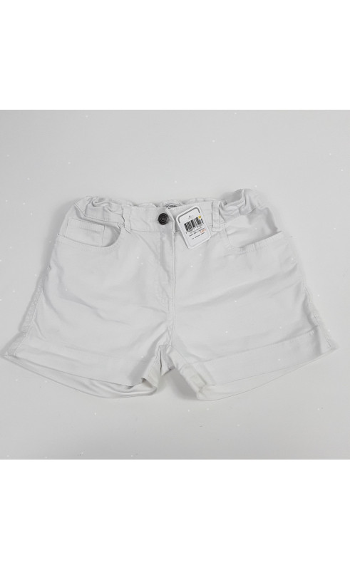 Short en jeans blanc