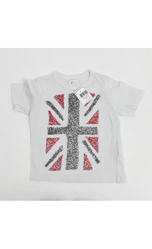 T-shirt blanc imprimé drapeau de l'angleterre