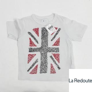 T-shirt blanc imprimé drapeau de l'angleterre