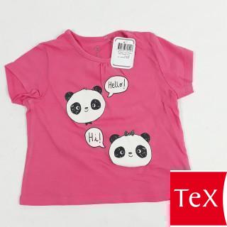 t-shirt rose motif panda