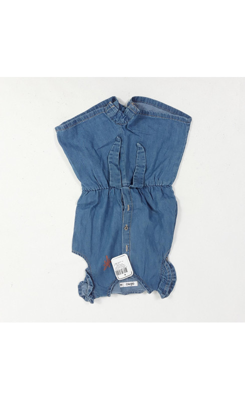 combi-short jean motif palmier