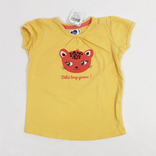 t-shirt jaune " bébé trop graou "