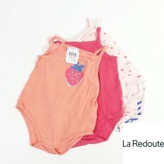 Lot de 4 body rose et bleu