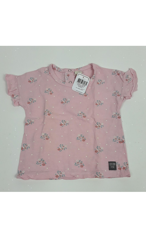 T-shirt MC rose motif fleur