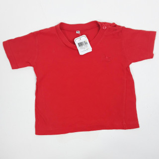 T-shirt MC rouge avec crabe tissu