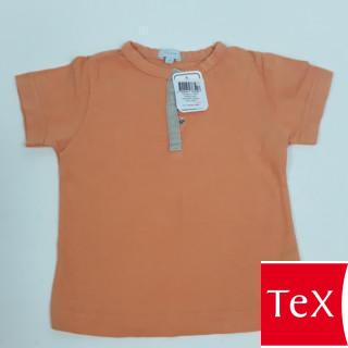 T-shirt orange avec ouverture devant grise