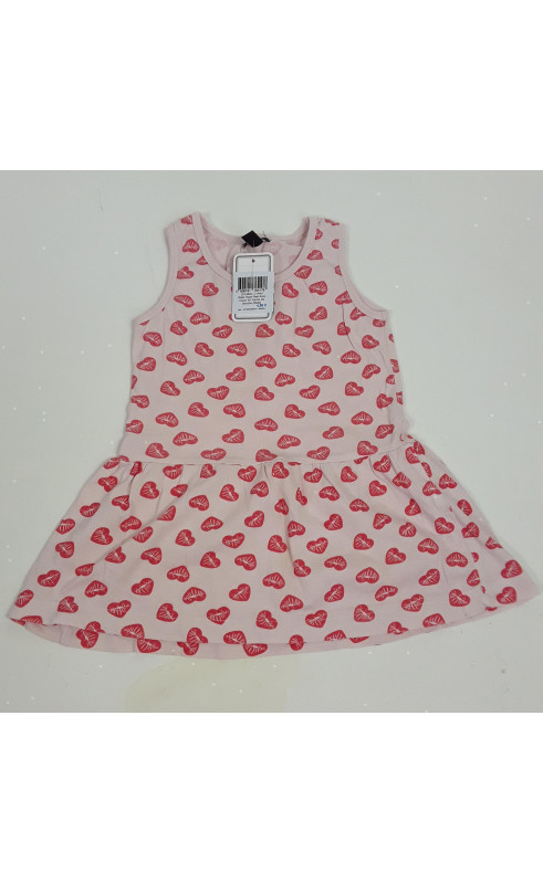 robe rose pale avec coeur en forme de bouche