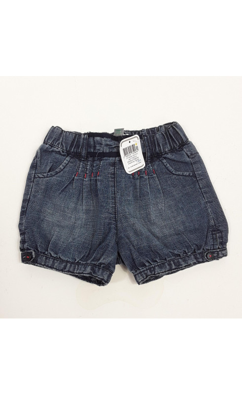 Short en jean ceinture élastique réglable