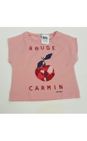 T shirt MC rose "Rouge Carmin"