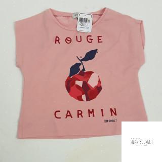 T shirt MC rose "Rouge Carmin"