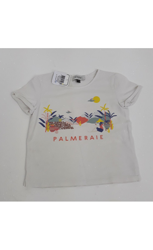 T shirt MC blanc "Palmeraie"