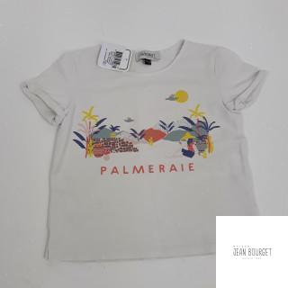 T shirt MC blanc "Palmeraie"