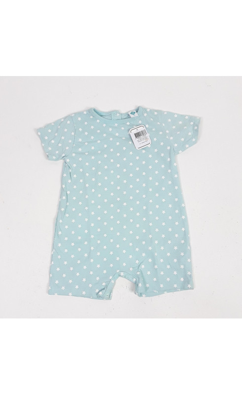 Combi short bleu motif étoile blanche