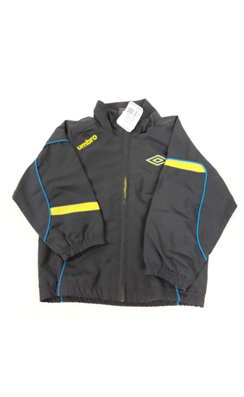 veste grise avec écriture jaune umbro