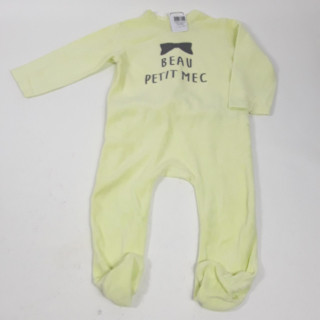 pyjama vert " beau petit mec "