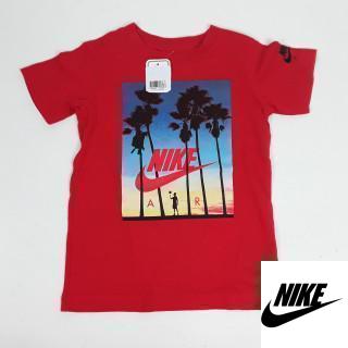 T shirt MC rouge imprimé photo Nike