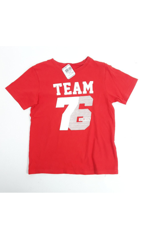 t-shirt rouge " team 76 "