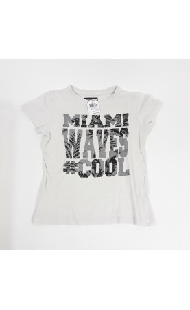 t-shirt blanc " Miami waves "