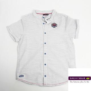 chemise mc blanche avec rayure bleu " rallye Monaco "