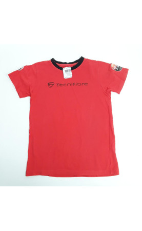 t-shirt rouge avec col noir...