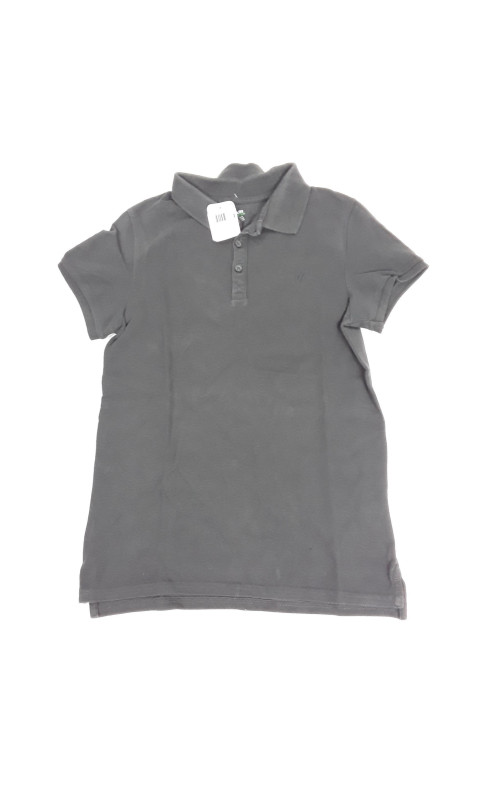 Polo MC gris anthracite arobase brodé