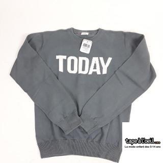 Pull gris imprimé today