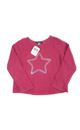 t-shirt ml rose avec strass...