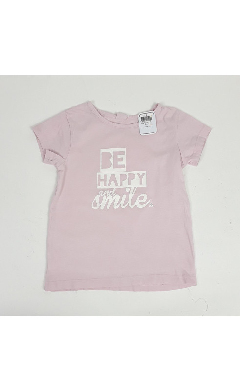 t-shirt mc rose " be happy and smile "